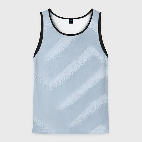 Мужская майка без рукавов Снежный узор / 3D-Черный – фото 1