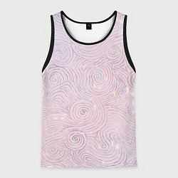 Майка-безрукавка мужская Голограмма в стиле Уильяма Морриса, цвет: 3D-черный