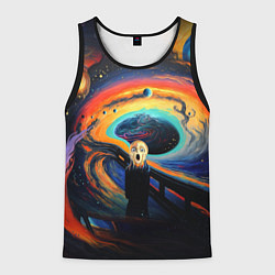 Майка-безрукавка мужская Крик в космосе, цвет: 3D-черный