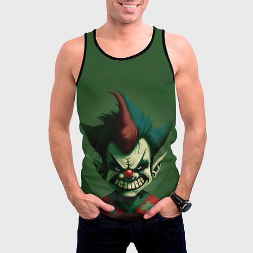 Мужская майка без рукавов Король и шут карлик шут / 3D-Черный – фото 3