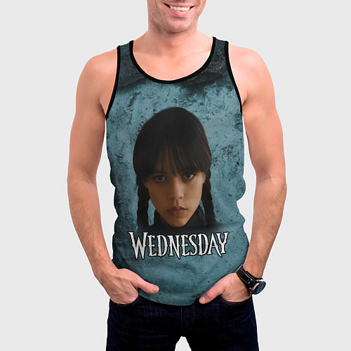 Мужская майка без рукавов Унсдэй портрет / 3D-Черный – фото 3