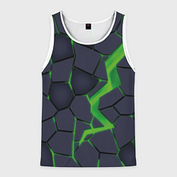 Мужская майка без рукавов Зелёный неон