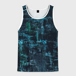 Майка-безрукавка мужская Голубой абстракт, цвет: 3D-белый