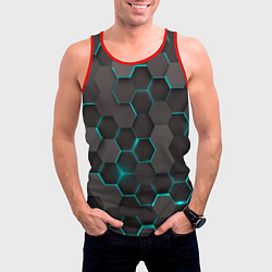 Майка-безрукавка мужская Космические грани, цвет: 3D-красный — фото 2