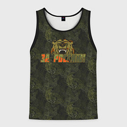 Майка-безрукавка мужская За Россию, цвет: 3D-черный