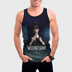 Майка-безрукавка мужская Wednesday dark, цвет: 3D-черный — фото 2