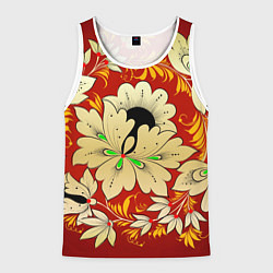 Мужская майка без рукавов Нежный цветок хохлома