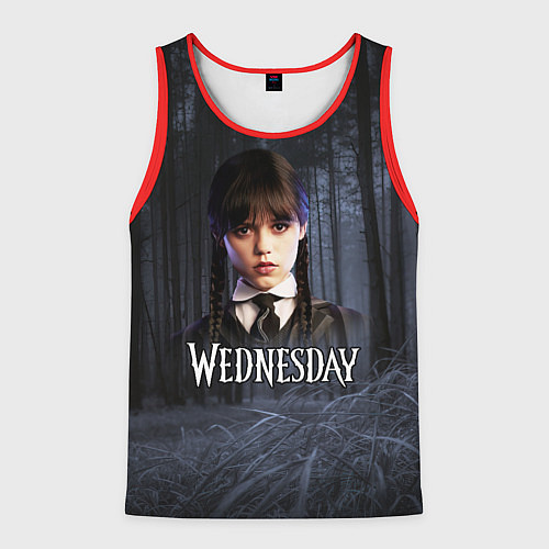 Мужская майка без рукавов Уэнсдэй фото / 3D-Красный – фото 1