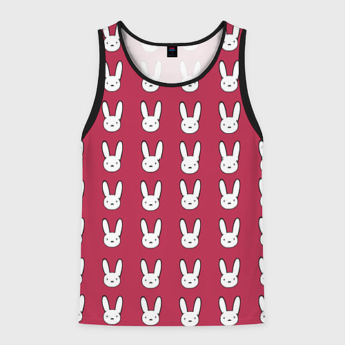 Мужская майка без рукавов Bunny Pattern red / 3D-Черный – фото 1