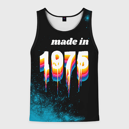 Мужская майка без рукавов Made in 1975: liquid art / 3D-Черный – фото 1