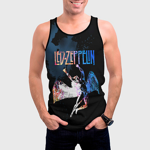 Мужская майка без рукавов Led Zeppelin black / 3D-Черный – фото 3