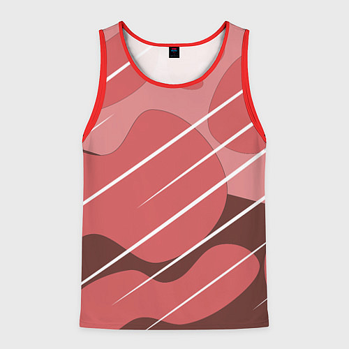 Мужская майка без рукавов Абстрактные фигуры / 3D-Красный – фото 1