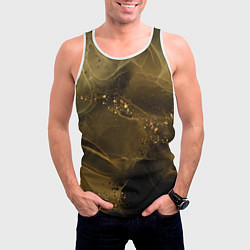 Майка-безрукавка мужская Золотой дым, цвет: 3D-белый — фото 2