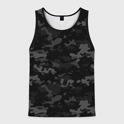 Майка-безрукавка мужская Ночной камуфляж, цвет: 3D-черный