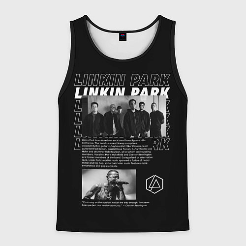 Мужская майка без рукавов Linkin Park Chester Bennington / 3D-Черный – фото 1