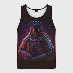 Мужская майка без рукавов Самурай - неоновые брызги