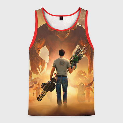 Мужская майка без рукавов Serious Sam / 3D-Красный – фото 1
