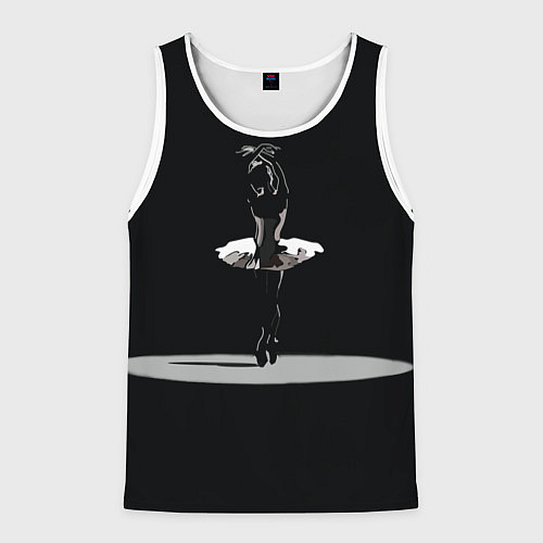 Мужская майка без рукавов Силуэт балерины / 3D-Белый – фото 1