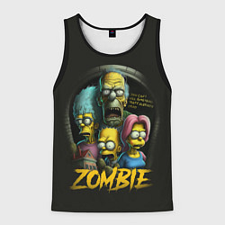 Майка-безрукавка мужская Simpsons zombie, цвет: 3D-черный