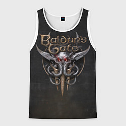 Майка-безрукавка мужская Логотип Baldurs Gate 3, цвет: 3D-белый