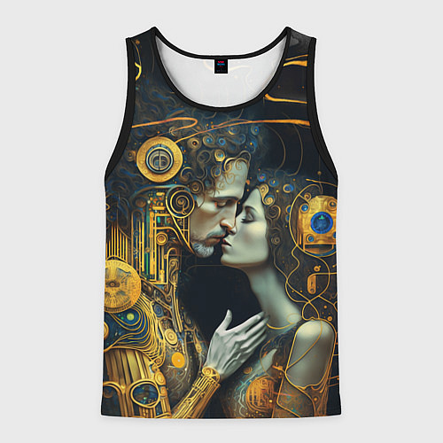 Мужская майка без рукавов Gustav Klimt Cyberpunk / 3D-Черный – фото 1