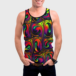 Майка-безрукавка мужская Digital abstraction paint, цвет: 3D-черный — фото 2