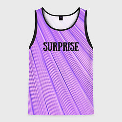 Майка-безрукавка мужская Сиреневый сюрприз, цвет: 3D-черный