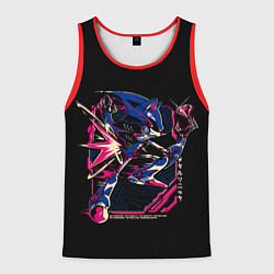 Майка-безрукавка мужская Кибер-Соник с алмазом, цвет: 3D-красный