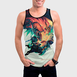 Майка-безрукавка мужская Elden Ring great runes, цвет: 3D-черный — фото 2