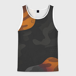 Майка-безрукавка мужская Необычный камуфляж, цвет: 3D-белый