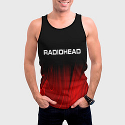 Майка-безрукавка мужская Radiohead red plasma, цвет: 3D-черный — фото 2