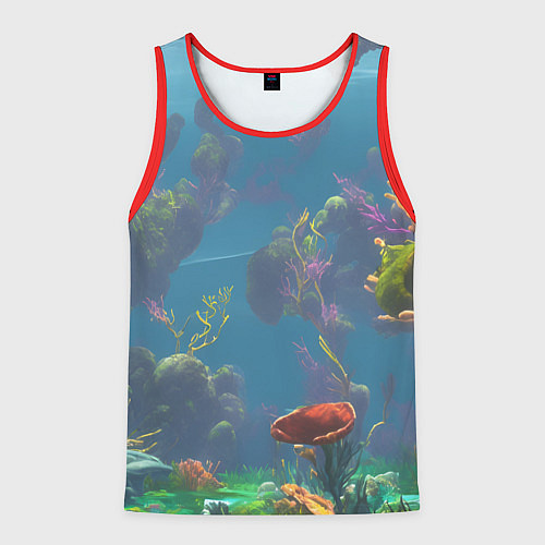 Мужская майка без рукавов Subnautica game / 3D-Красный – фото 1
