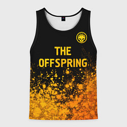 Майка-безрукавка мужская The Offspring - gold gradient: символ сверху, цвет: 3D-черный