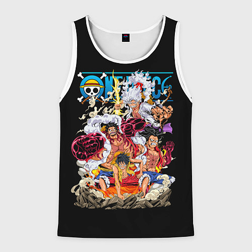 Мужская майка без рукавов One Piece all / 3D-Белый – фото 1