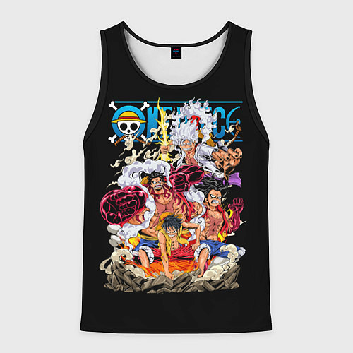 Мужская майка без рукавов One Piece all / 3D-Черный – фото 1
