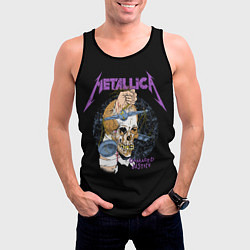 Майка-безрукавка мужская Metallica - damaged justice, цвет: 3D-черный — фото 2