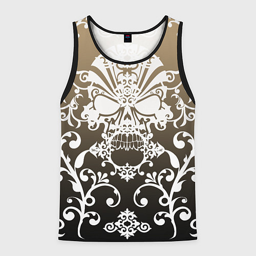 Мужская майка без рукавов Череп с узорами / 3D-Черный – фото 1