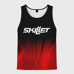 Майка-безрукавка мужская Skillet red plasma, цвет: 3D-черный