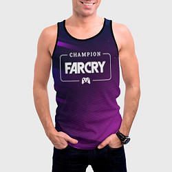 Майка-безрукавка мужская Far Cry gaming champion: рамка с лого и джойстиком, цвет: 3D-черный — фото 2