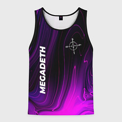Майка-безрукавка мужская Megadeth violet plasma, цвет: 3D-черный