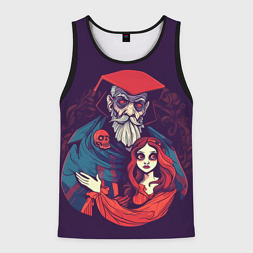 Мужская майка без рукавов Девушка и злой колдун / 3D-Черный – фото 1