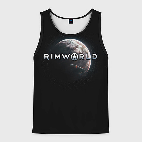 Мужская майка без рукавов Rimworld planet / 3D-Черный – фото 1