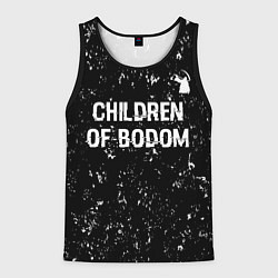Майка-безрукавка мужская Children of Bodom glitch на темном фоне: символ св, цвет: 3D-черный
