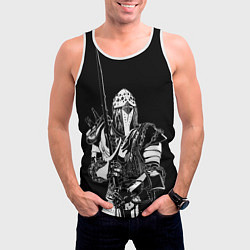 Майка-безрукавка мужская Dead by daylight - Рыцарь, цвет: 3D-белый — фото 2