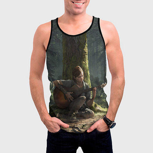 Мужская майка без рукавов Элли с гитарой / 3D-Черный – фото 3