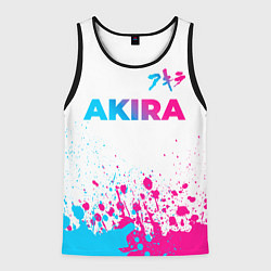 Майка-безрукавка мужская Akira neon gradient style: символ сверху, цвет: 3D-черный