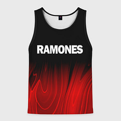 Мужская майка без рукавов Ramones red plasma