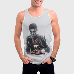 Майка-безрукавка мужская The greatest - Muhammad Ali, цвет: 3D-белый — фото 2