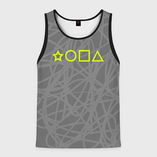 Мужская майка без рукавов Ребус - жопа / 3D-Черный – фото 1