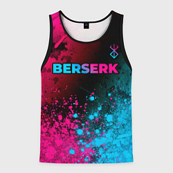 Майка-безрукавка мужская Berserk - neon gradient: символ сверху, цвет: 3D-черный